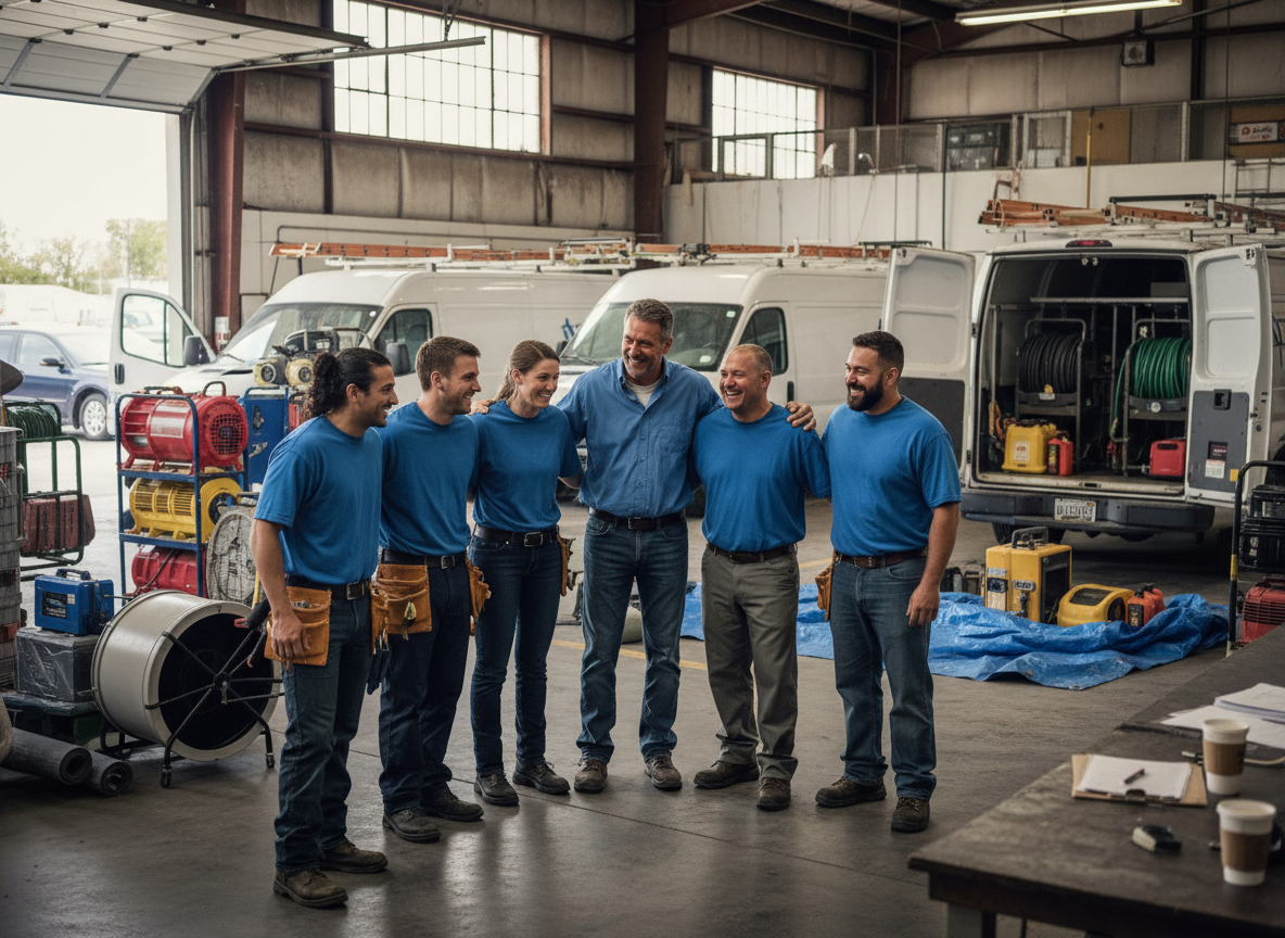 The Buckeye Restoration Pros team at work in Buckeye