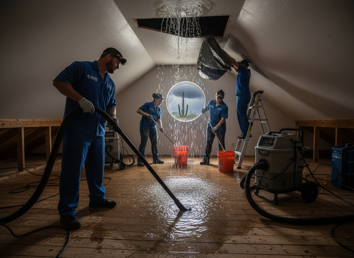 Handling Roof Leak Water Removal During July Storms