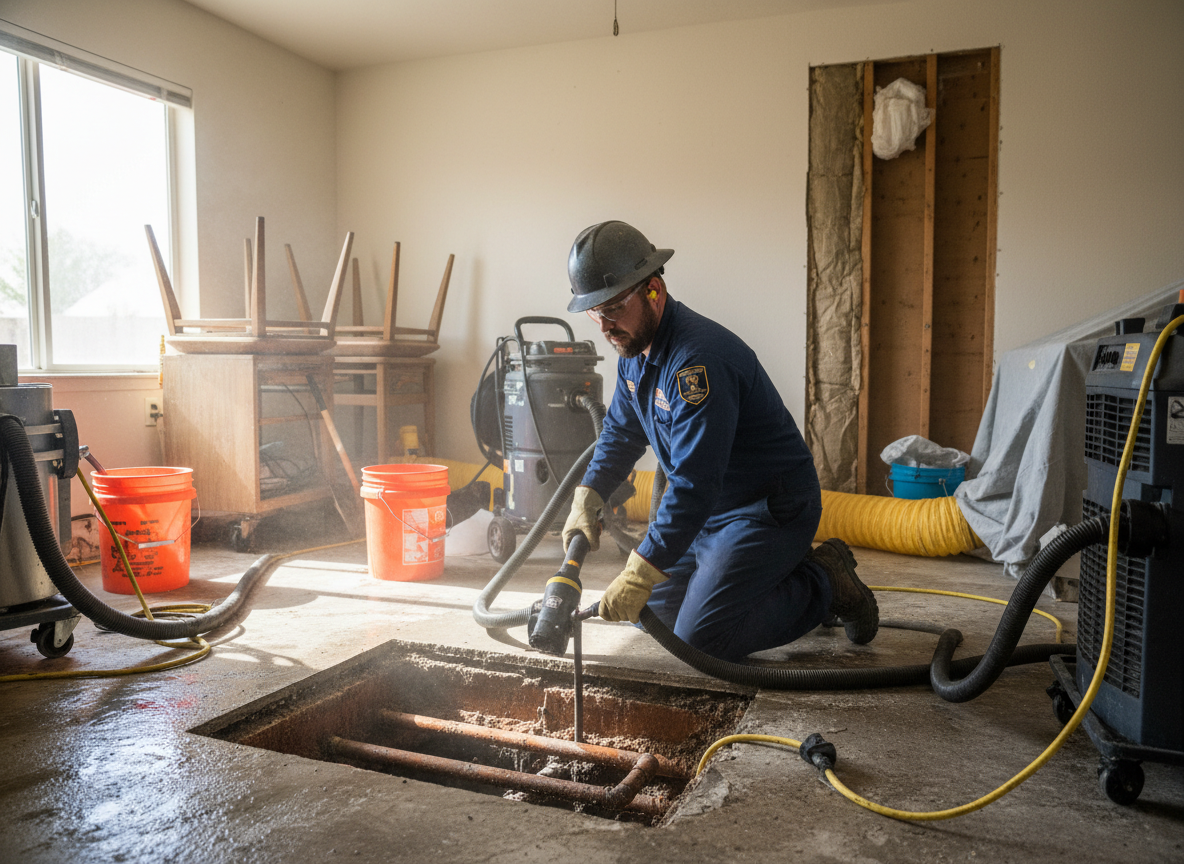 Slab Leak Water Damage Restoration in Buckeye, AZ